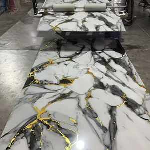 PVC Marble Sheet With UV Coating For Bathroom Or TV Wall Decoration best