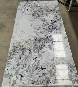 PVC Marble Sheet With UV Coating For Bathroom Or TV Wall Decoration suppliers